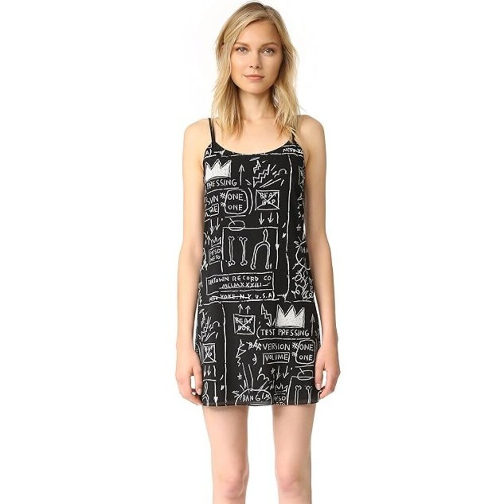 BASQUIAT Beat Bop Slip Camisole Dress Silk Small RARE NEW NWOT